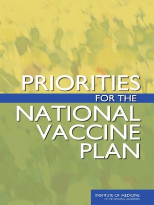 cover image of Priorities for the National Vaccine Plan